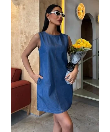 Sırt Bağcıklı Tensel Elbise 2880