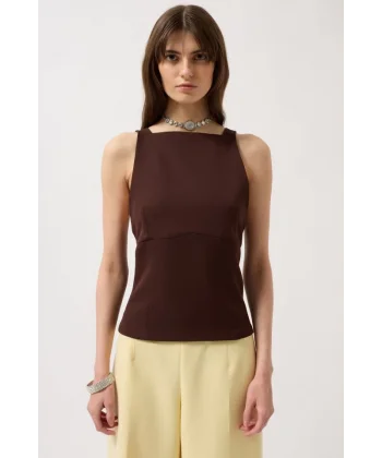 Sırt Kurdele Detay Bluz