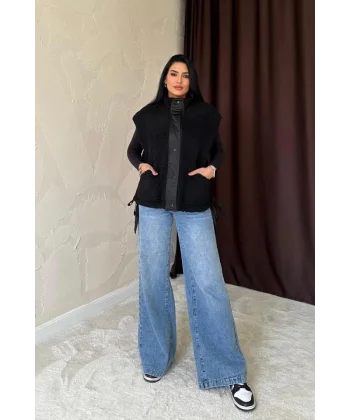 Siyah Cepli Kısa Yelek