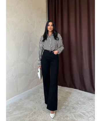 Siyah Comfy Jeans Pantolon