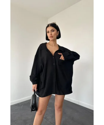 Siyah Tek Cepli Bedensiz Cruz Gömlek