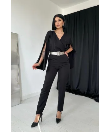 Siyah Yırtmaçlı Tulum