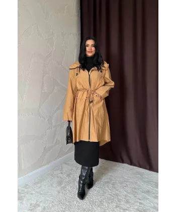 Taba Askı Detaylı Trençkot