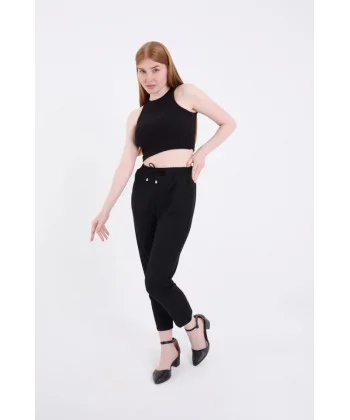 Tam Kalıp Basic Eşofman Pantolon  iyah