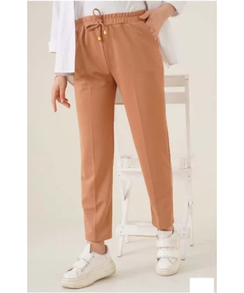 Tam Kalıp Basic Eşofman Pantolon  Kahverengi