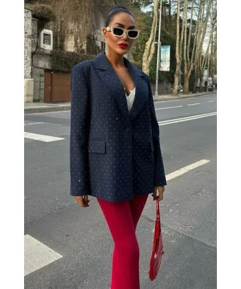 Taş Detaylı Premium Blazer Ceket 6122