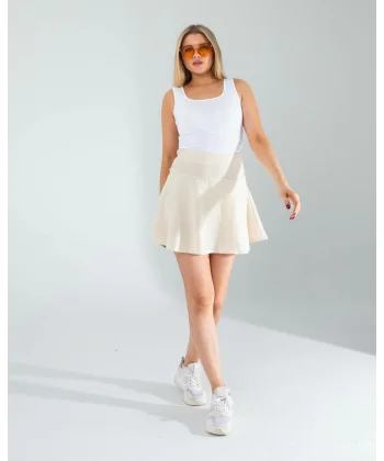 Taş Keten Şort Etek