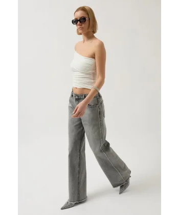 Taş Şerit Detaylı Jean