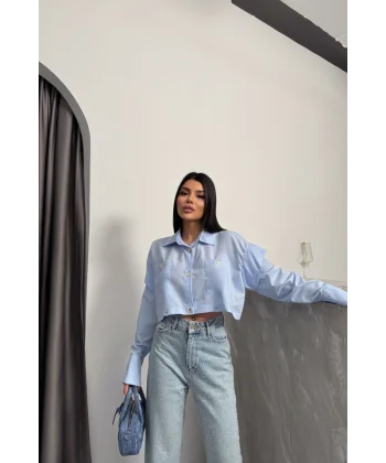 TASARIM GÖMLEK - Bebe Mavi