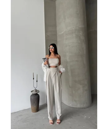 TASARIM PANTOLON - Bej