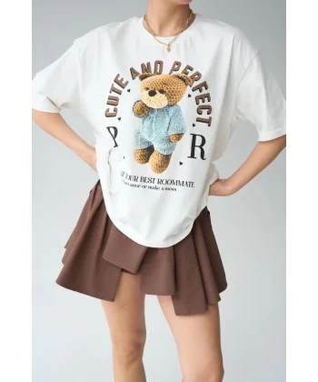 Teddy Bear T-Shirt - Krem
