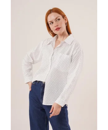 Tek Cepli avi Desenli Gömlek