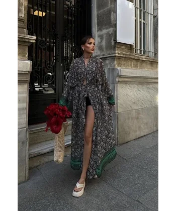 Thalia Desenli Şifon Kimono 5155-08