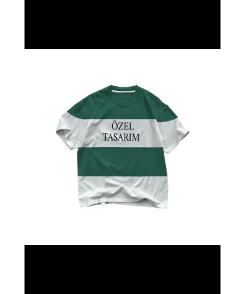 Tişört Tasarla Parçali İki İplik Oversize