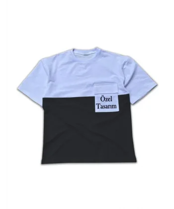 Tişört Tasarla Torba Cep Detaylı Parçalı