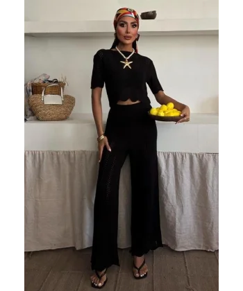 Triko Bluz Pantolon İkili Takım 10084-025