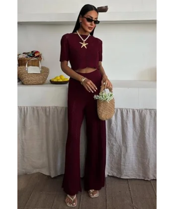 Triko Bluz Pantolon İkili Takım 10084-025
