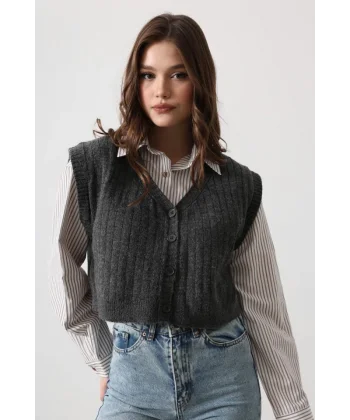 Trikolu Çizgili Gömlek  Pembe