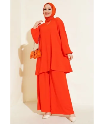 Turuncu Tunik Pantolon Alt Üst Takım 6663