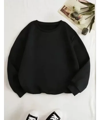 Üç İplik Biskilet Yaka Basic weathirt  iyah