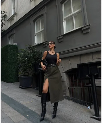 ÜET KAE ETEK YIRTAÇ DETAYI  Haki