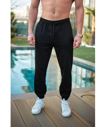 Unisex Basic Eşofman Altı - Siyah