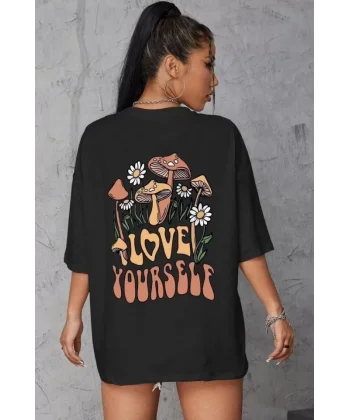 Unisex Baskılı Oversize Thirt  iyah