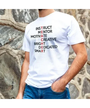 Unisex Bisiklet Yaka Baskılı Oversize T-Shirt - Beyaz