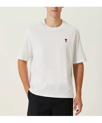 Unisex Bisiklet Yaka Baskılı Oversize T-Shirt - Beyaz