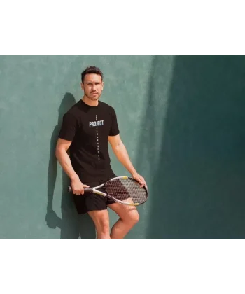 Unisex Bisiklet Yaka Baskılı Oversize T-Shirt - Siyah