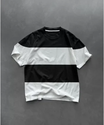 Unisex Bisiklet Yaka Parçalı Thirt  iyah