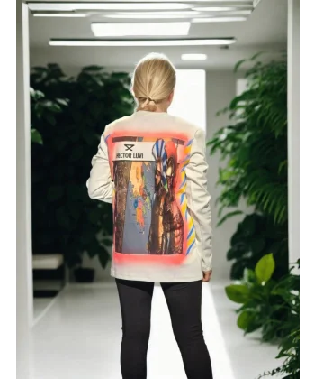 Unisex Bisiklet Yaka Uzun Kollu T-Shirt - Beyaz