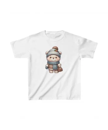 Unisex Çocuk Baskılı T-Shirt - Beyaz