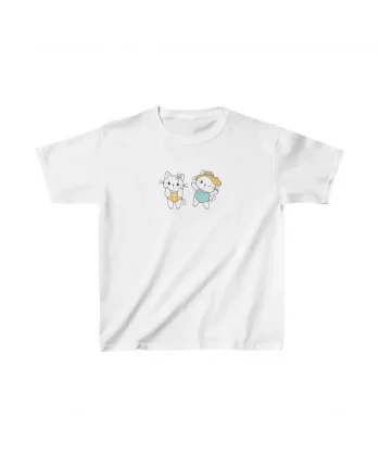 Unisex Çocuk Baskılı T-Shirt - Beyaz