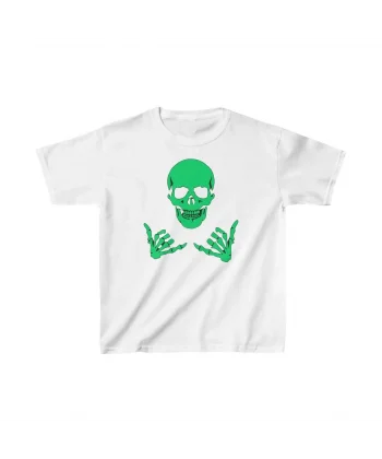 Unisex Çocuk Baskılı T-Shirt - Beyaz