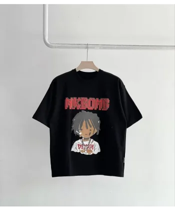 Unisex Çocuk Baskılı T-Shirt - Siyah