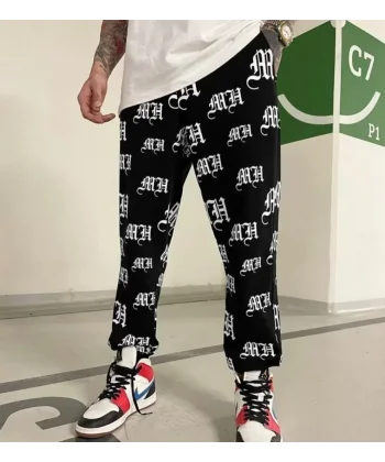 Unisex Dijital Baskılı Eşofman Altı - Siyah