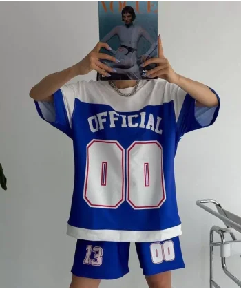 Unisex Dijital Baskılı Şortlu Takım  avi