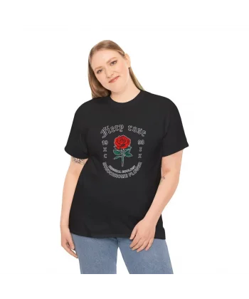 Unisex Kadın Bisiklet Yaka Baskılı T-Shirt - Siyah