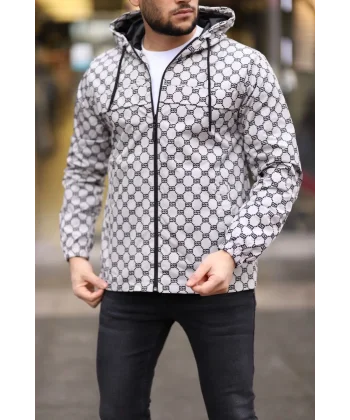 Unisex Kapüşonlu İçi Astarlı Yağmurluk - Gri