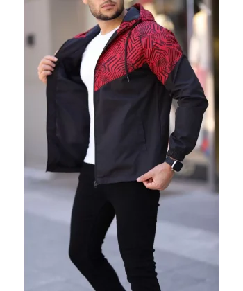 Unisex Kapüşonlu İçi Astarlı Yağmurluk - Siyah