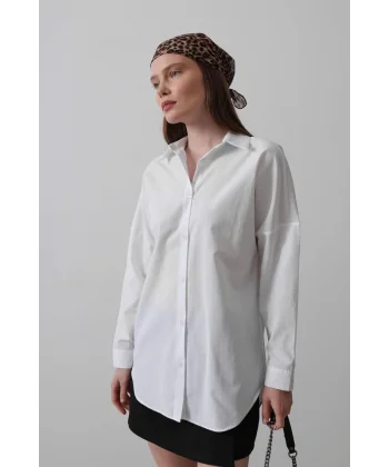 Uzun Kol Gömlek - Beyaz