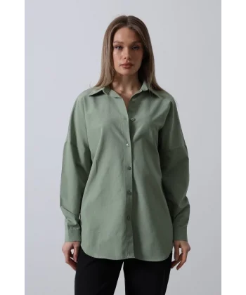 Uzun Kol Gömlek  Haki