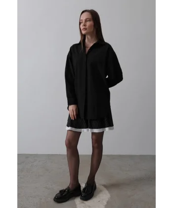 Uzun Kol Gömlek - Siyah