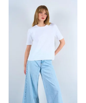 Vaniza Örgü Kazak  Optik Beyaz