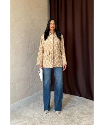 Vizon Polar Baklava Ekose Ceket