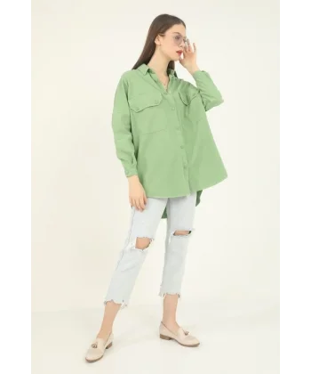 Yeşil Cepli Gömlek