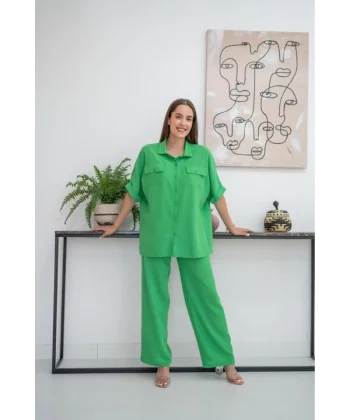 Yeşil Gömlek Ve Pantolon Takım