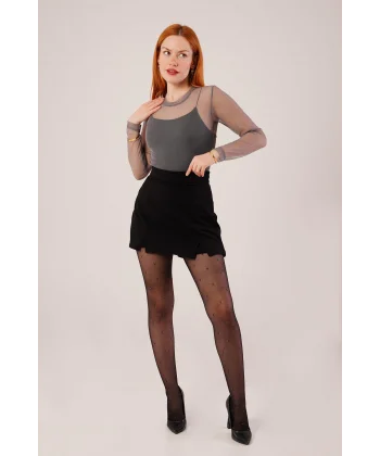 Yırtmaç Detaylı iyah ini Etek