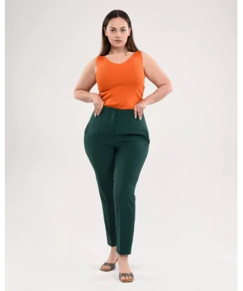 Yüksek Bel Battal Pantolon